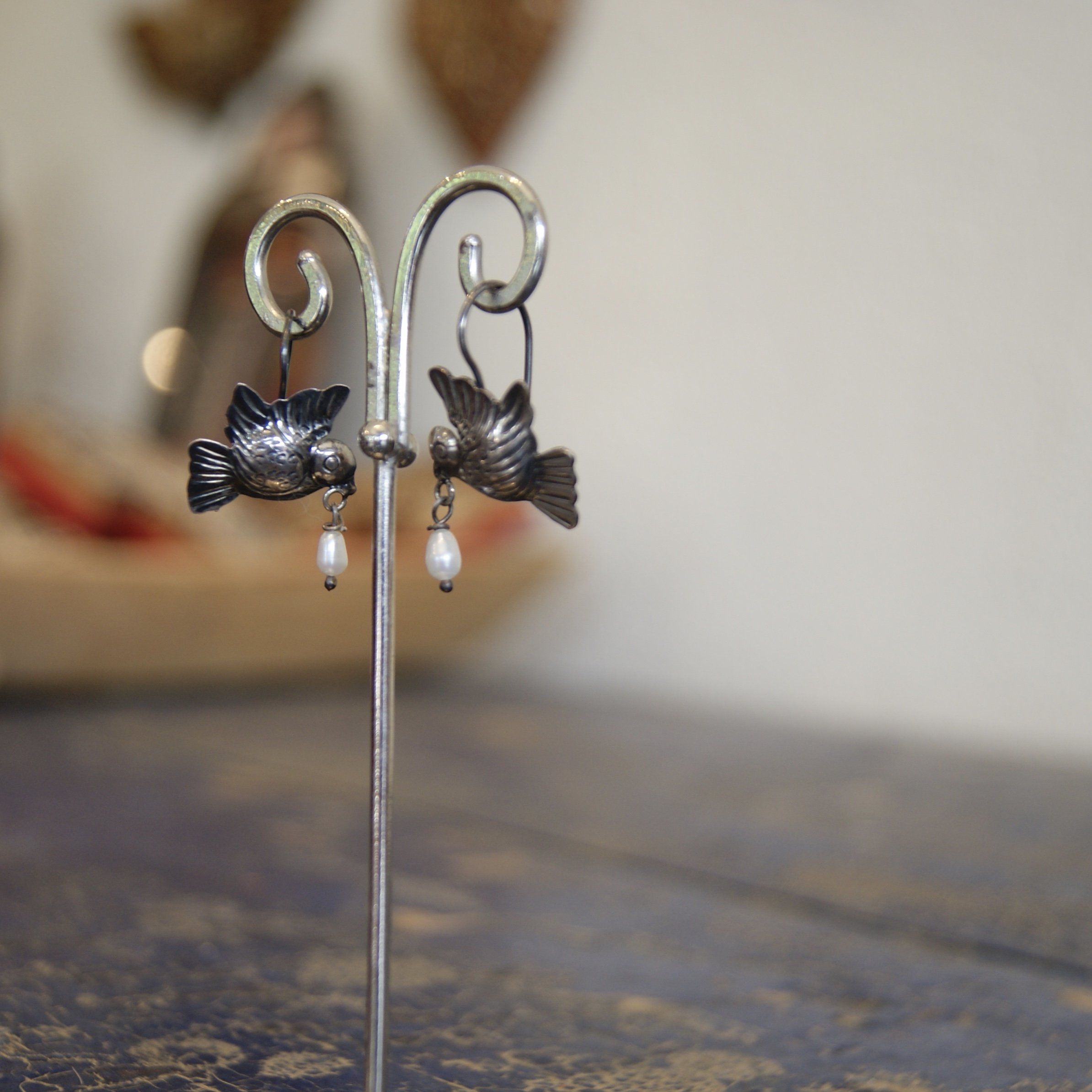 Mexico City Lovebirds With or Without Cup Dangles Jewelry Victor's   