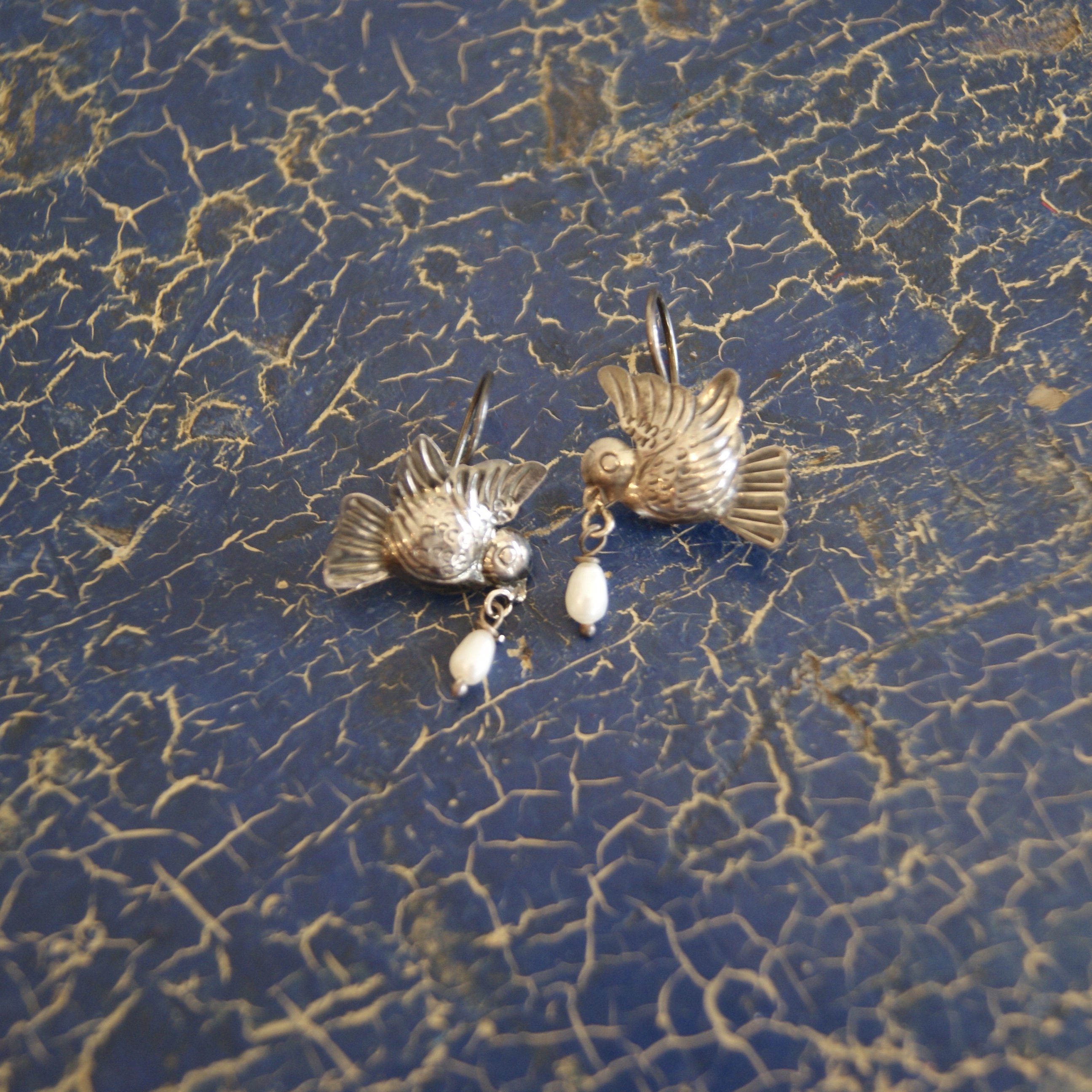 Mexico City Lovebirds With or Without Cup Dangles Jewelry Victor's Pearl Drop  