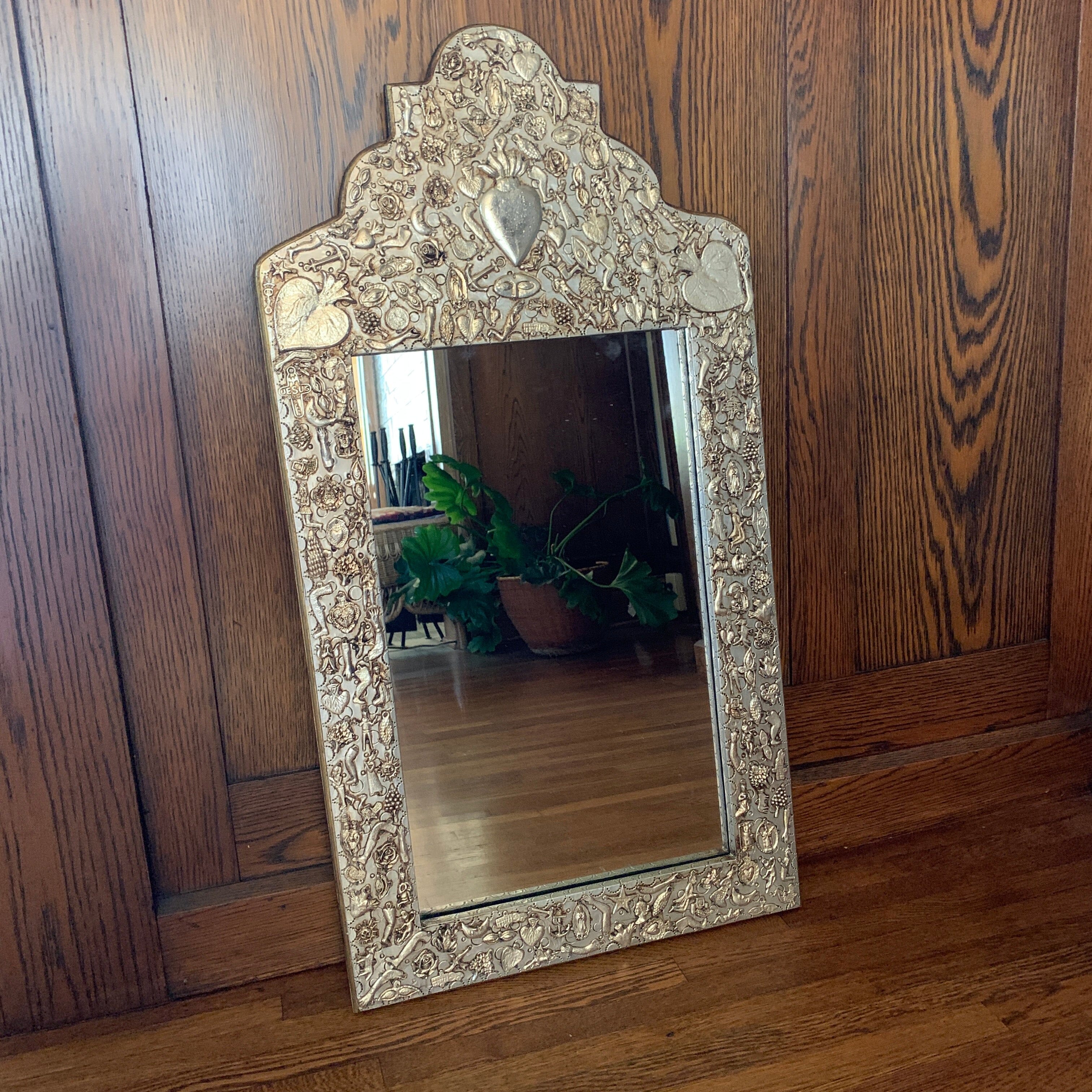 Milagro Covered Mirror Frame Large Home Decor Zinnia Folk Arts   