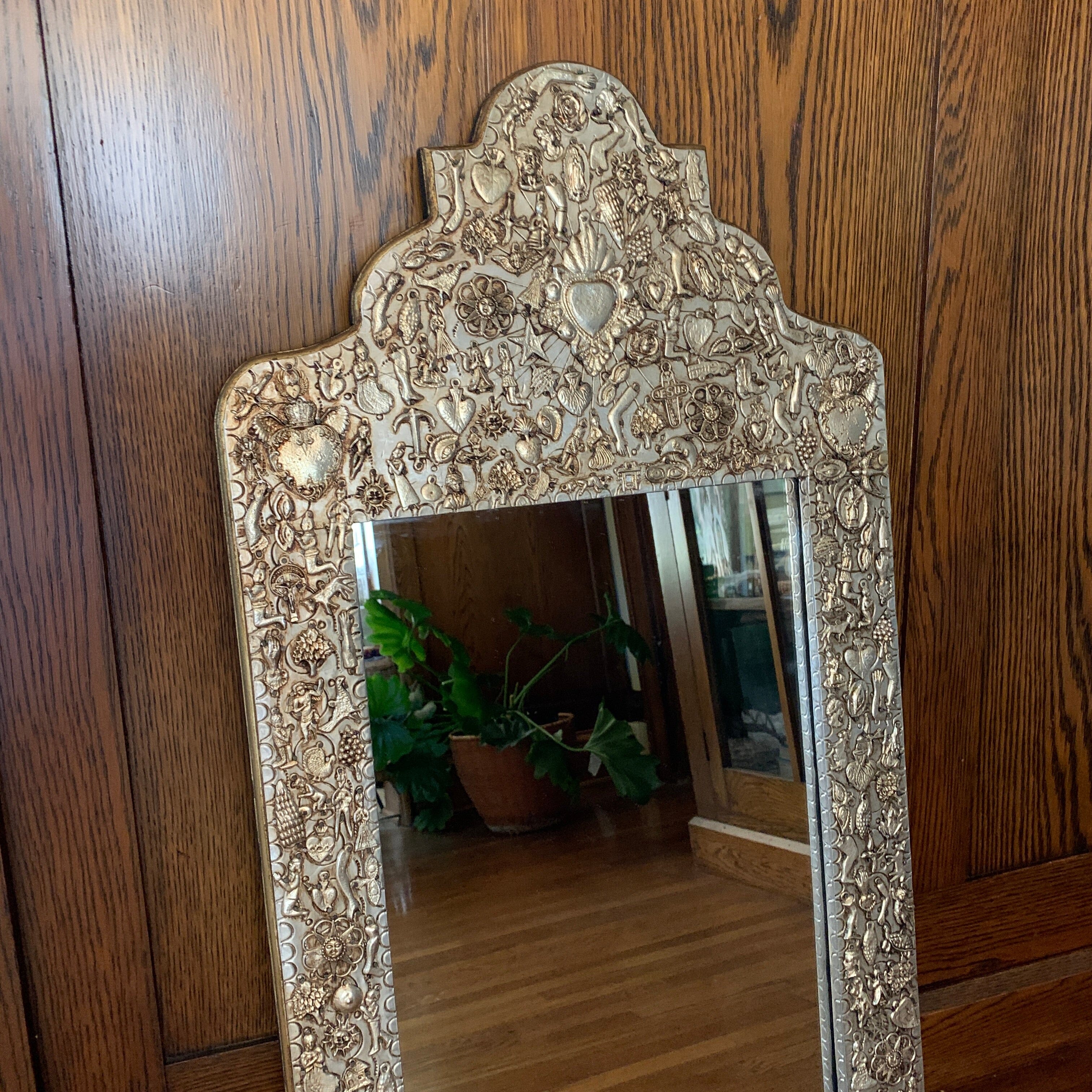 Milagro Covered Mirror Frame Large Home Decor Zinnia Folk Arts   