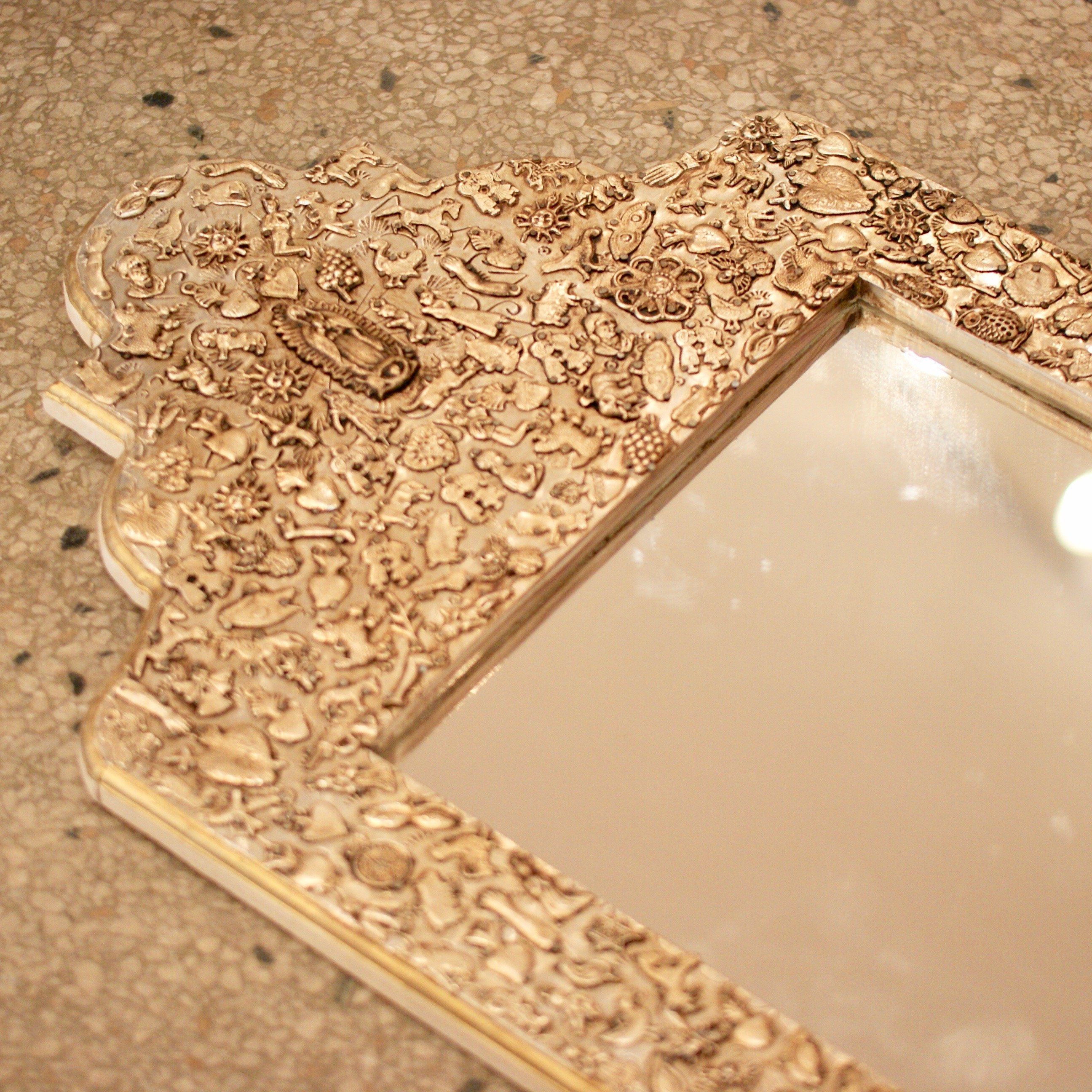 Milagro Covered Mirror Frame Large Home Decor Zinnia Folk Arts   