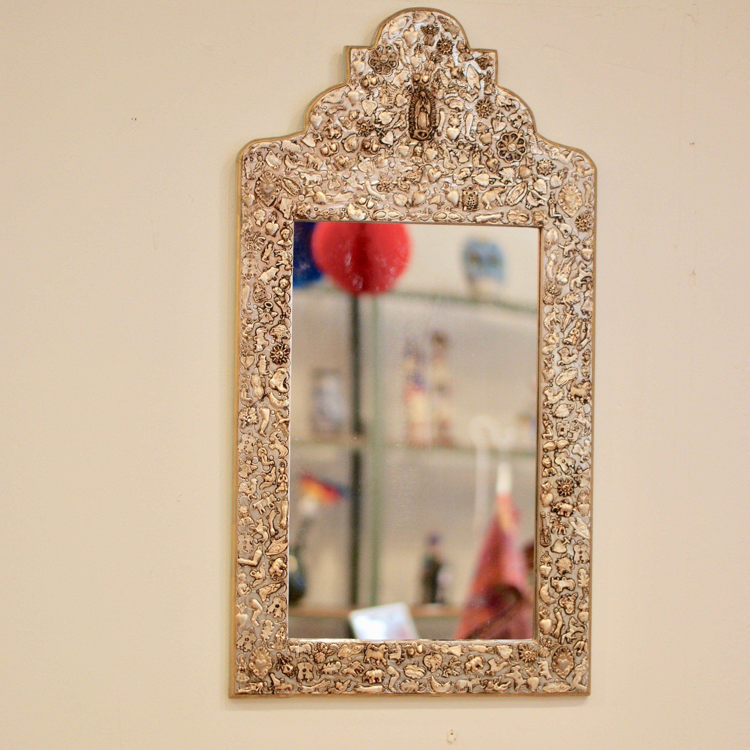 Milagro Covered Mirror Frame Large Home Decor Zinnia Folk Arts   