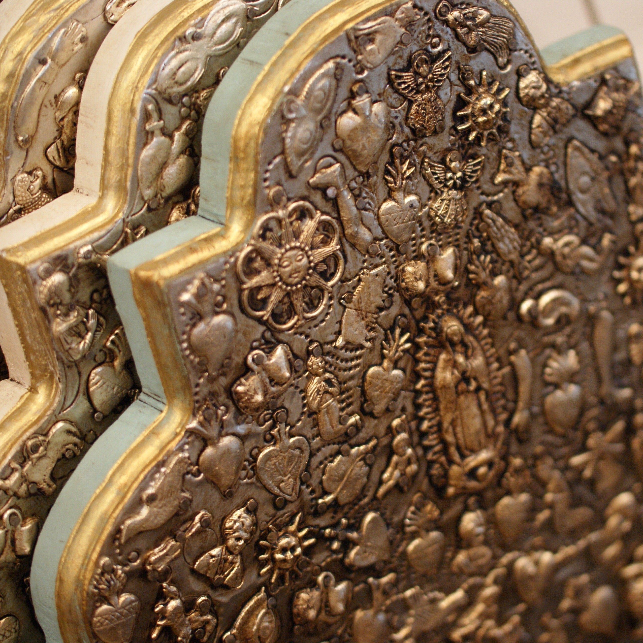 Milagro Covered Mirror Frame Large Home Decor Zinnia Folk Arts   