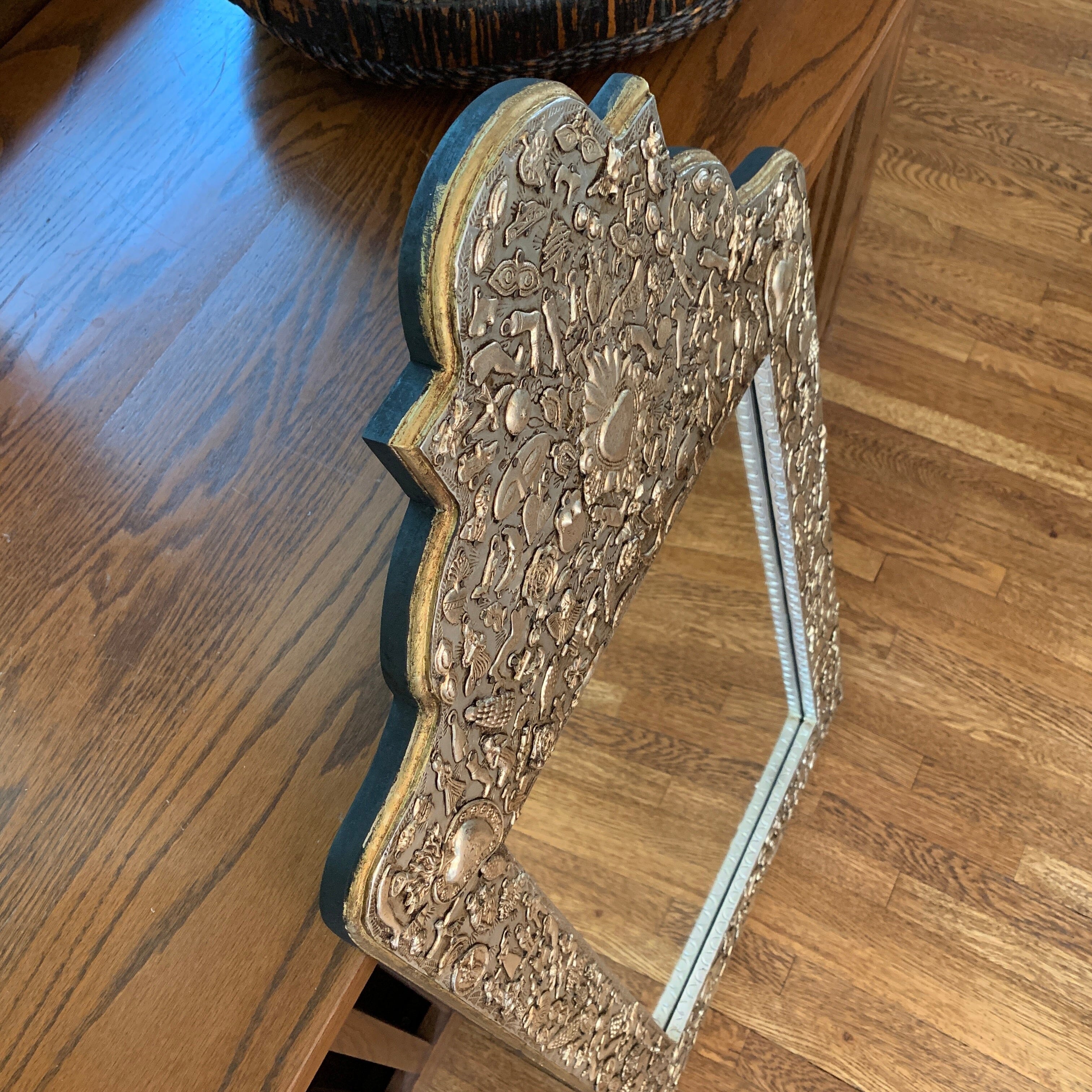 Milagro Covered Mirror Frame Large Home Decor Zinnia Folk Arts   