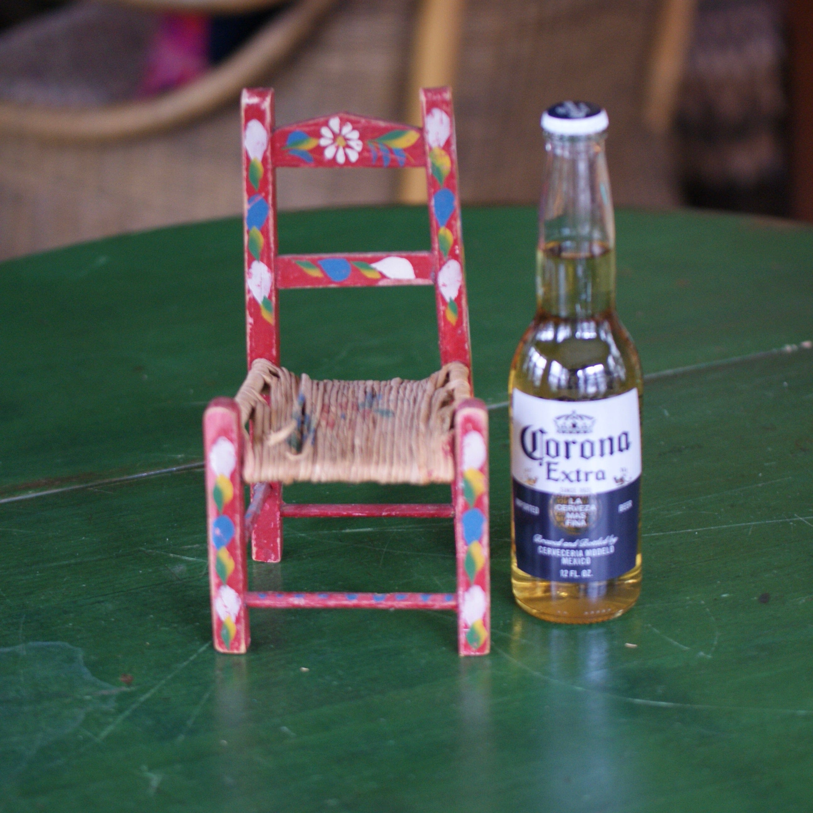 Miniature Painted Wooden Chair  Zinnia Folk Arts   
