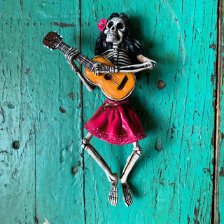 Musical Skeletons, Potato Paste Figures, Peru Day of the Dead Zinnia Folk Arts   