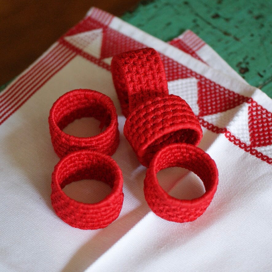 Napkin Rings, Set of 2 Zinnia Folk Arts