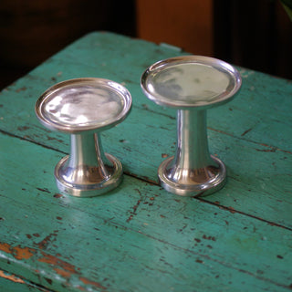 Object Display Pedestal, Pewter display fixture Zinnia Folk Arts Small  