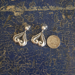 Old Mexico Silver Earrings, Margot Jewelry Zinnia Folk Arts   
