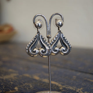 Old Mexico Silver Earrings, Margot Jewelry Zinnia Folk Arts   