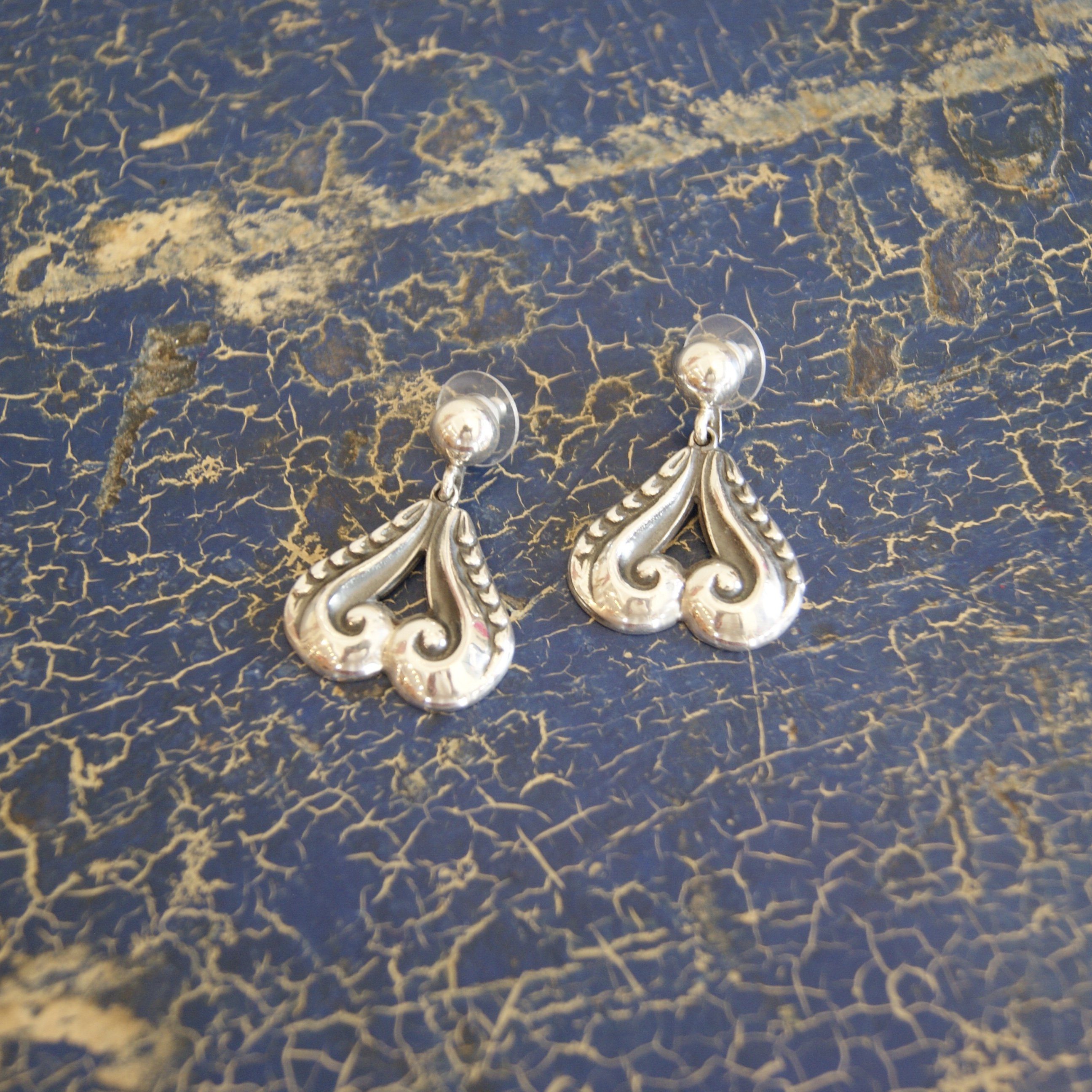 Old Mexico Silver Earrings, Margot Jewelry Zinnia Folk Arts   