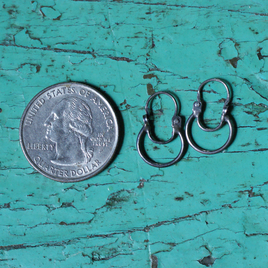 Open Half-Moon Shape Silver Mexican Arracadas, Medium Jewelry Victor's   