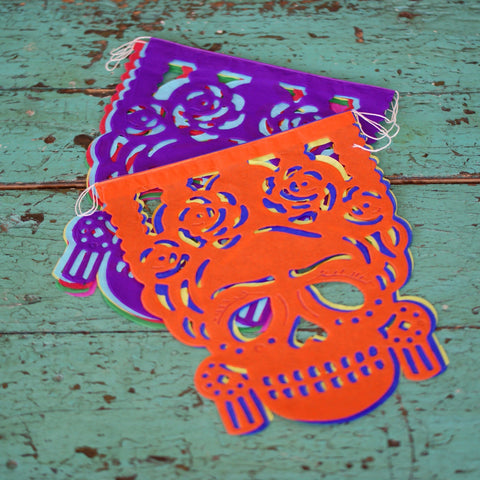Package of Papel Picado, Frida Kahlo Fiesta Zinnia Folk Arts Papel Picado Frida/Day of the Dead  