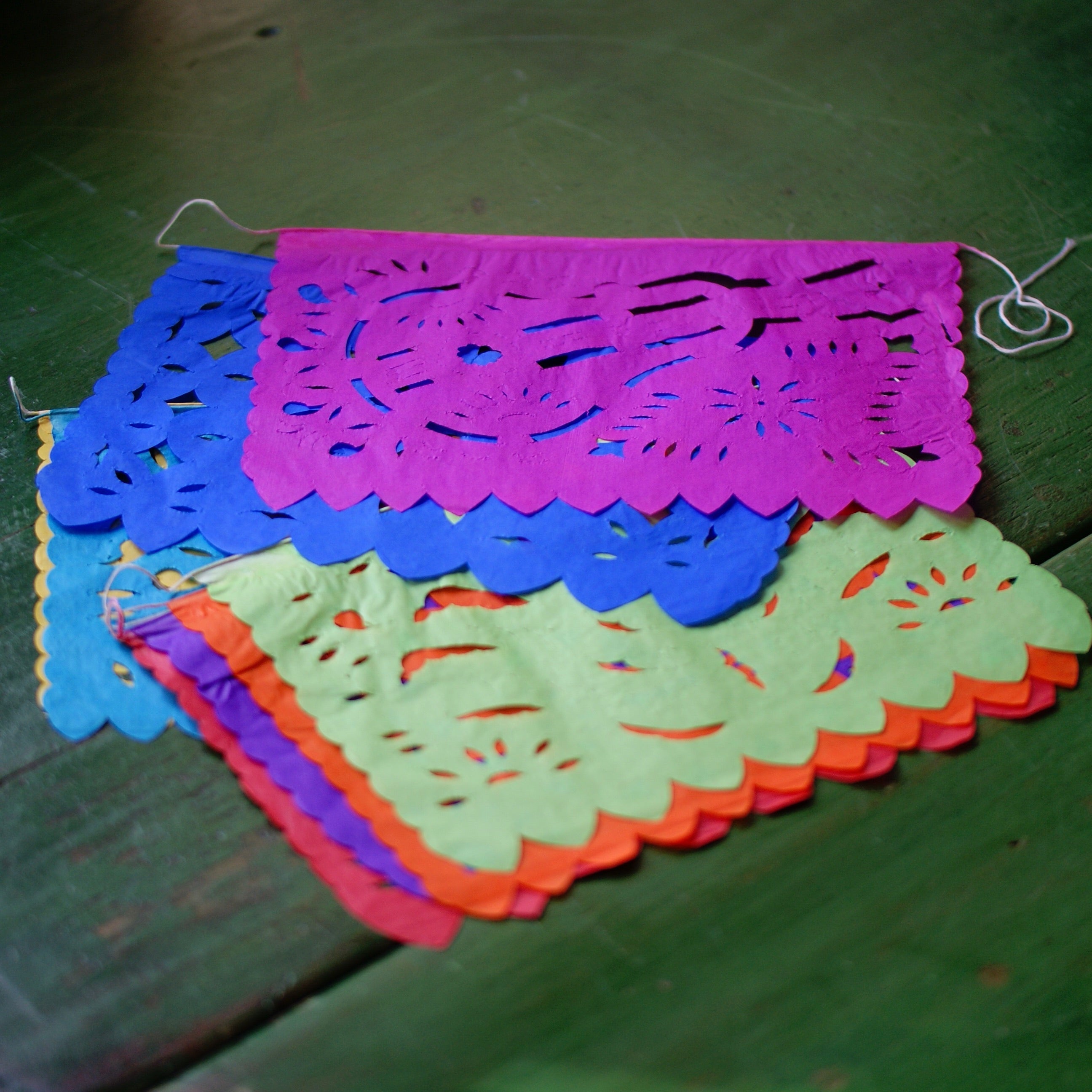 Package of Papel Picado, Medium Size/ Set of 2 packages Fiesta Zinnia Folk Arts
