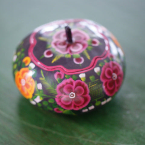 Painted Olínala Gourds, Small Bags & Boxes Zinnia Folk Arts Purple  