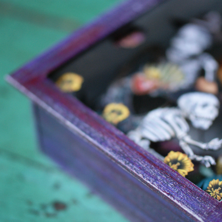 Painted Wood Nicho Boxes by American Folk Artist Day of the Dead Zinnia Folk Arts   