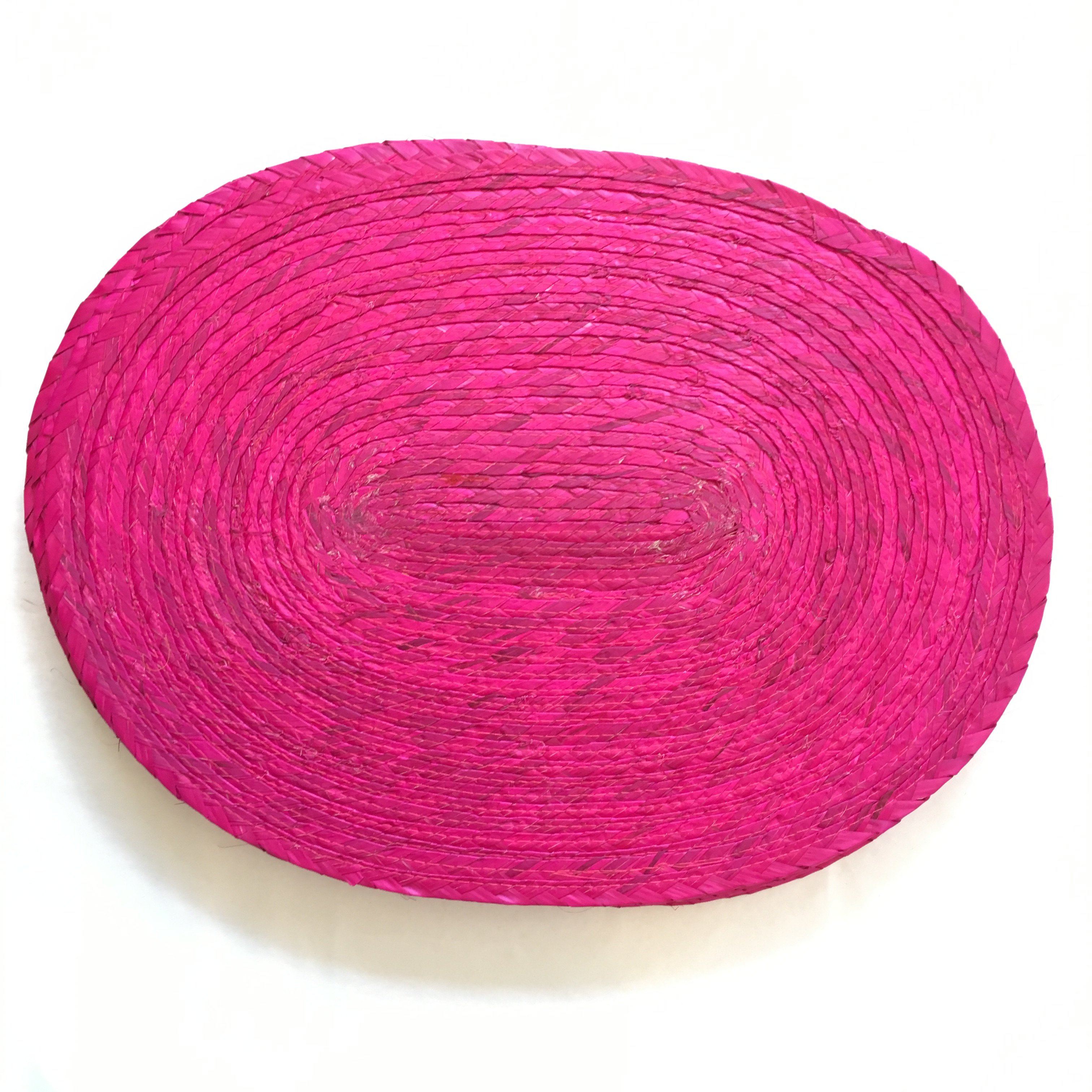 Palma Woven Placemats Home Decor Zinnia Folk Arts Bright Pink  