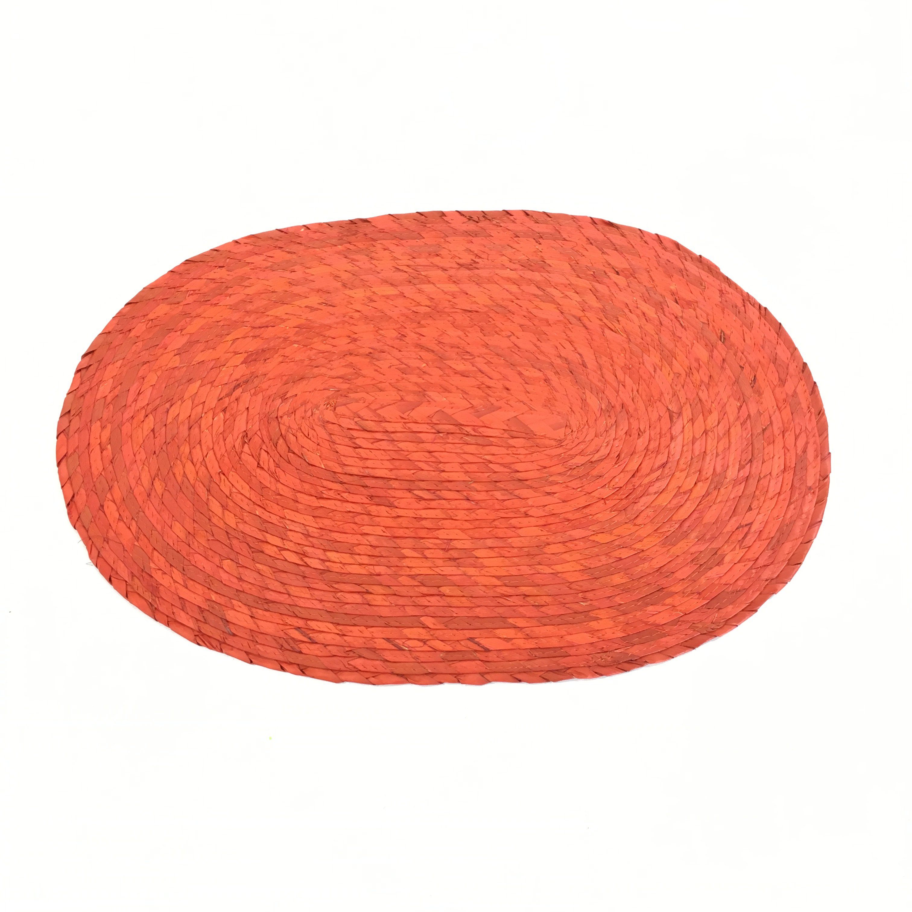 Palma Woven Placemats Home Decor Zinnia Folk Arts Dark Orange  