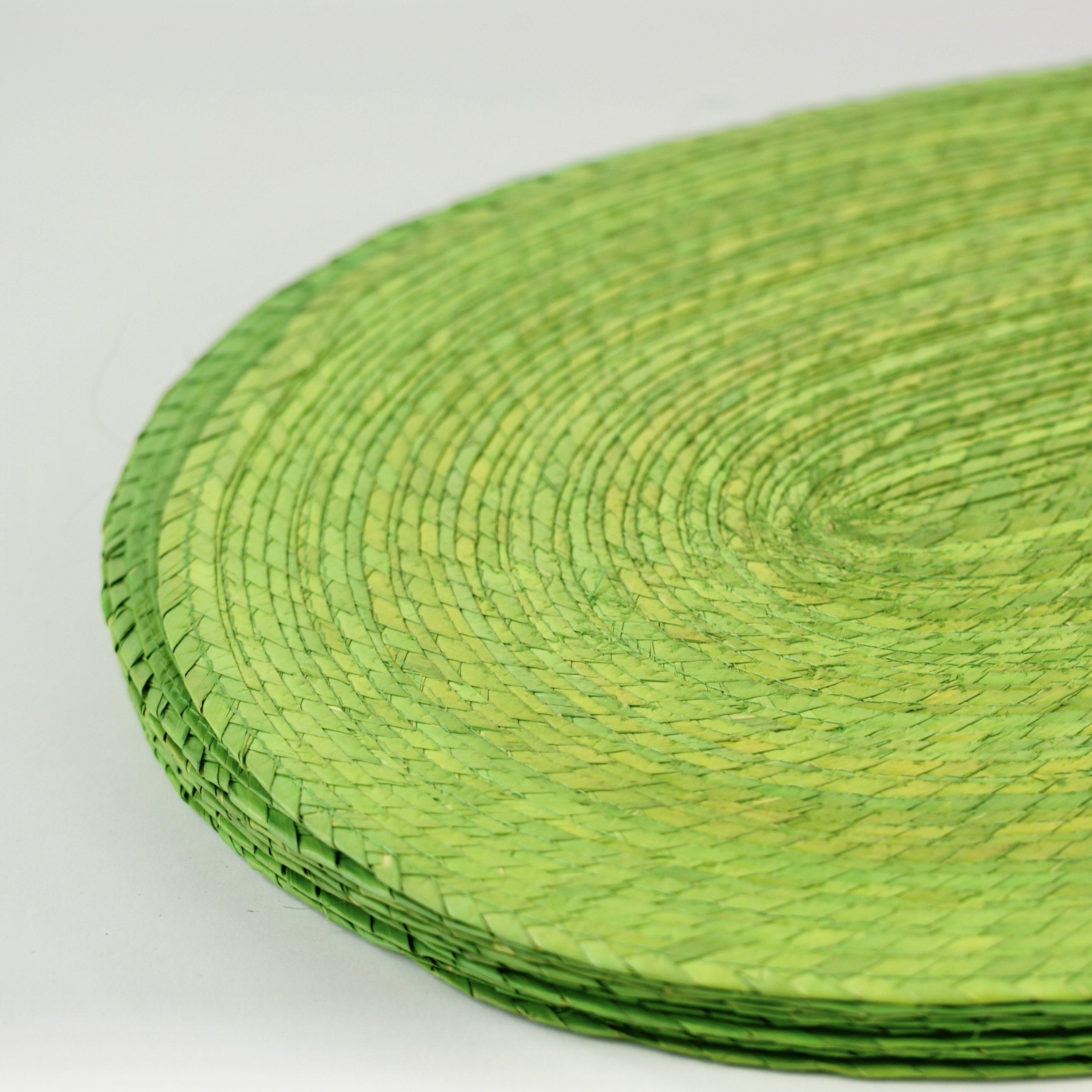 Palma Woven Placemats Home Decor Zinnia Folk Arts Lime Green  