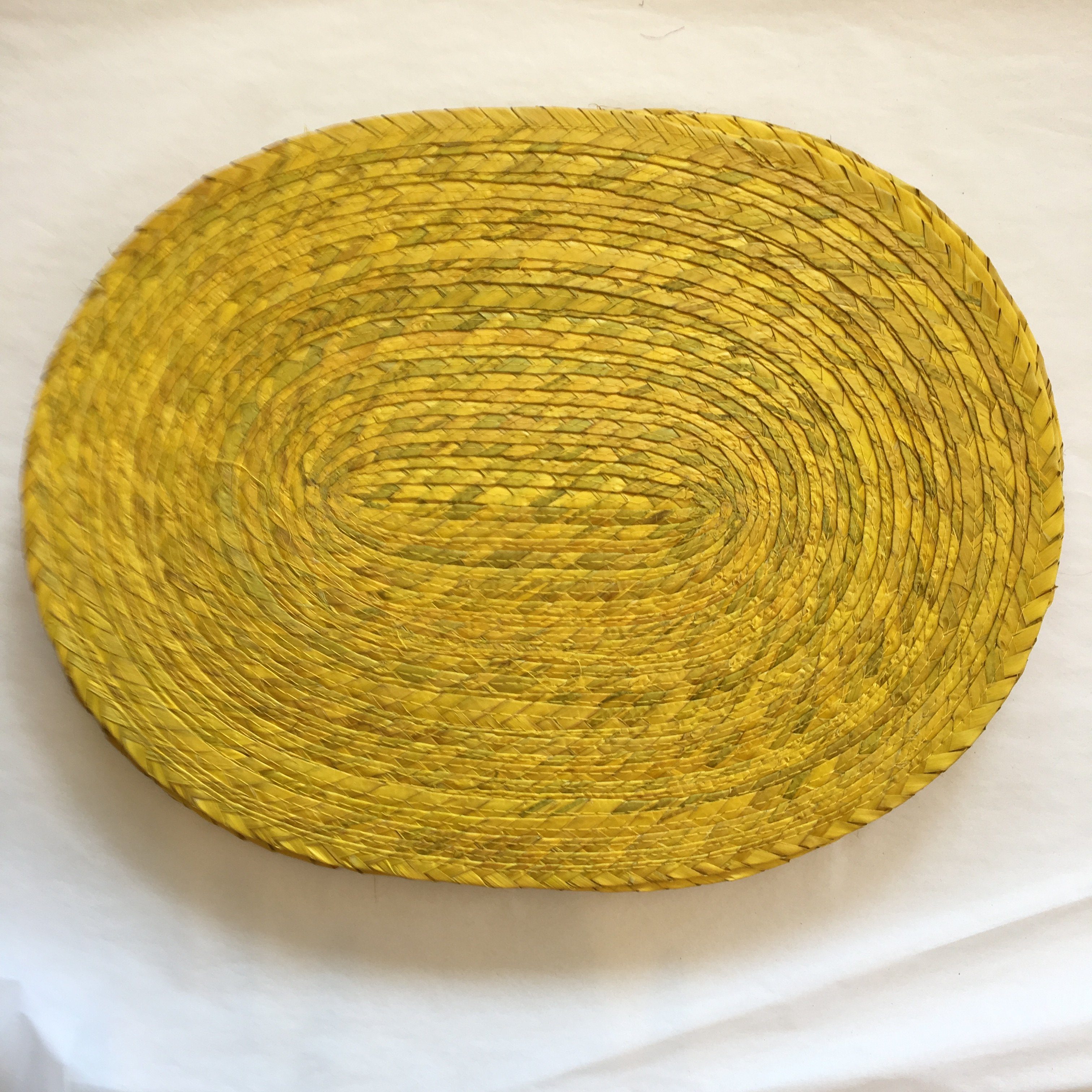 Palma Woven Placemats Home Decor Zinnia Folk Arts Yellow  