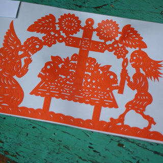 Paper Cut Outs for Framing Fiesta Zinnia Folk Arts   