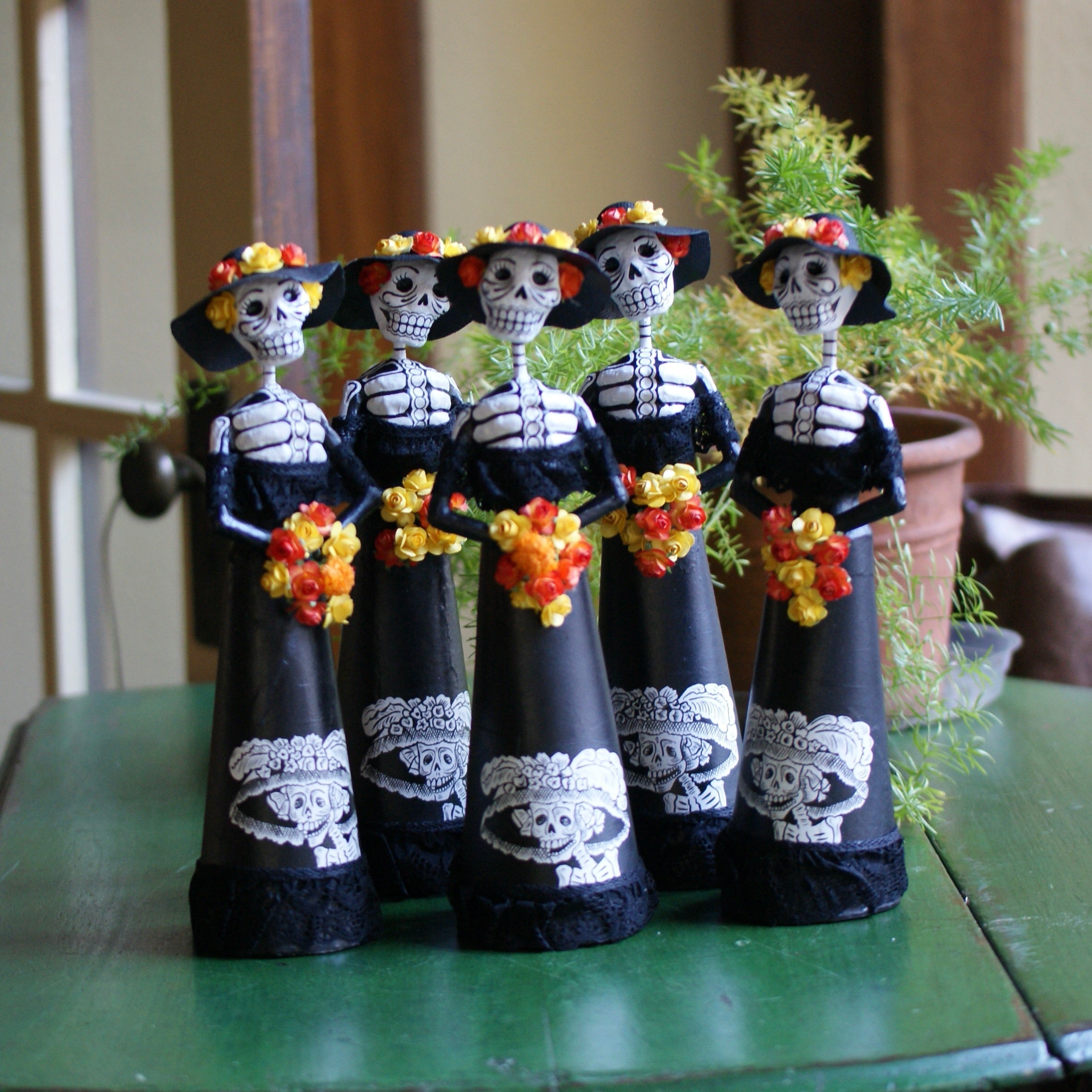 Paper Mache Catrina  Zinnia Folk Arts   