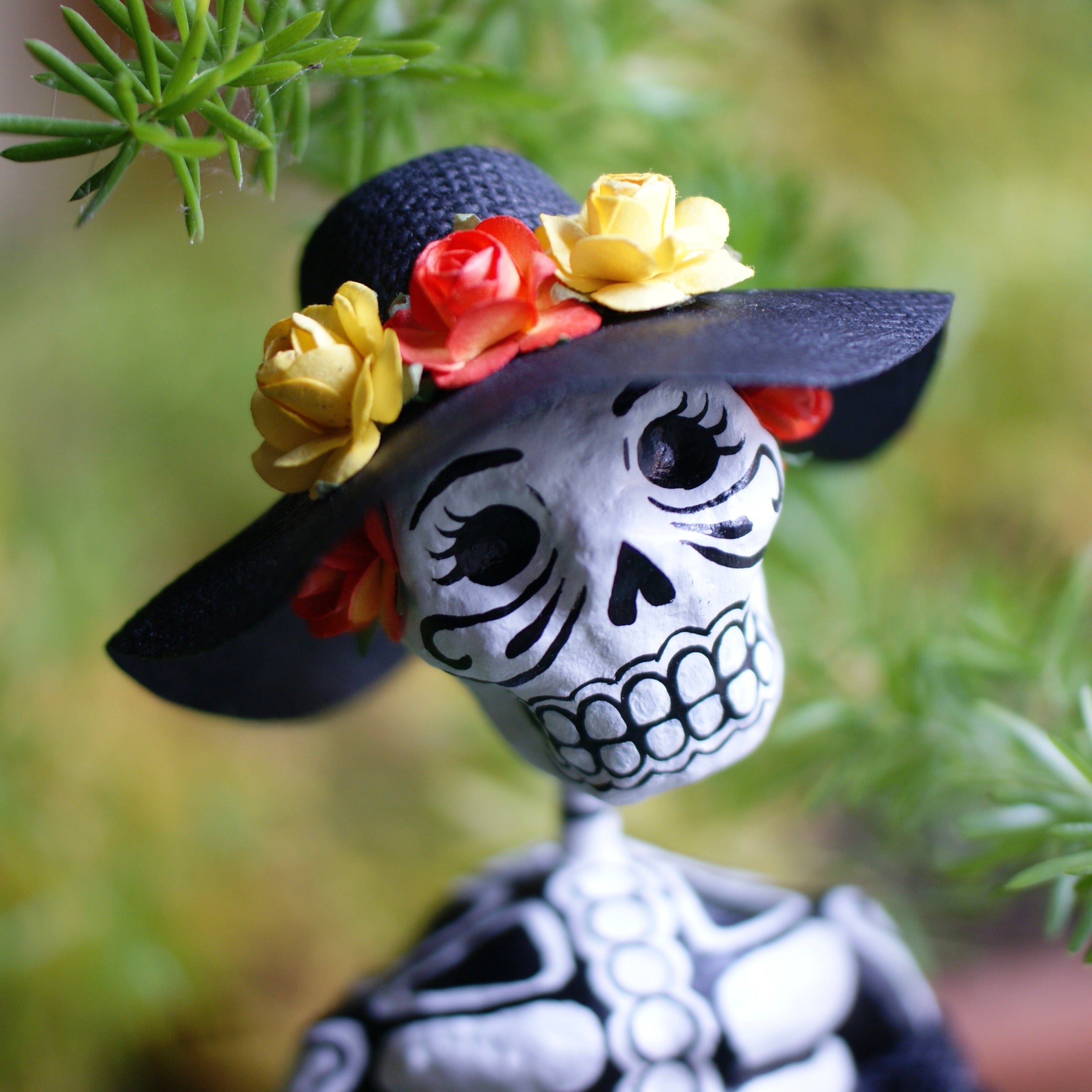 Paper Mache Catrina  Zinnia Folk Arts   