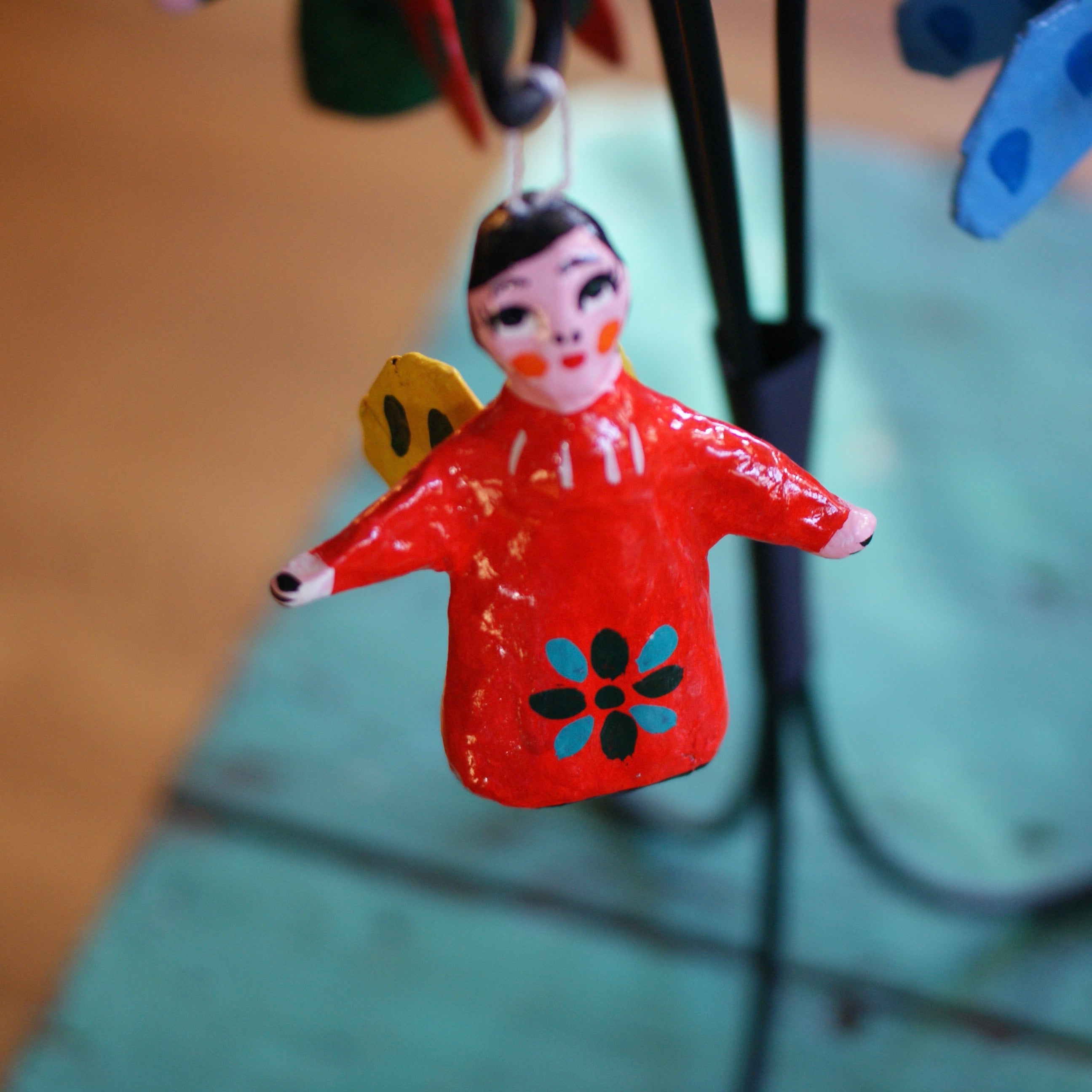 Paper Mache Mexican Angel Ornaments Christmas Zinnia Folk Arts   