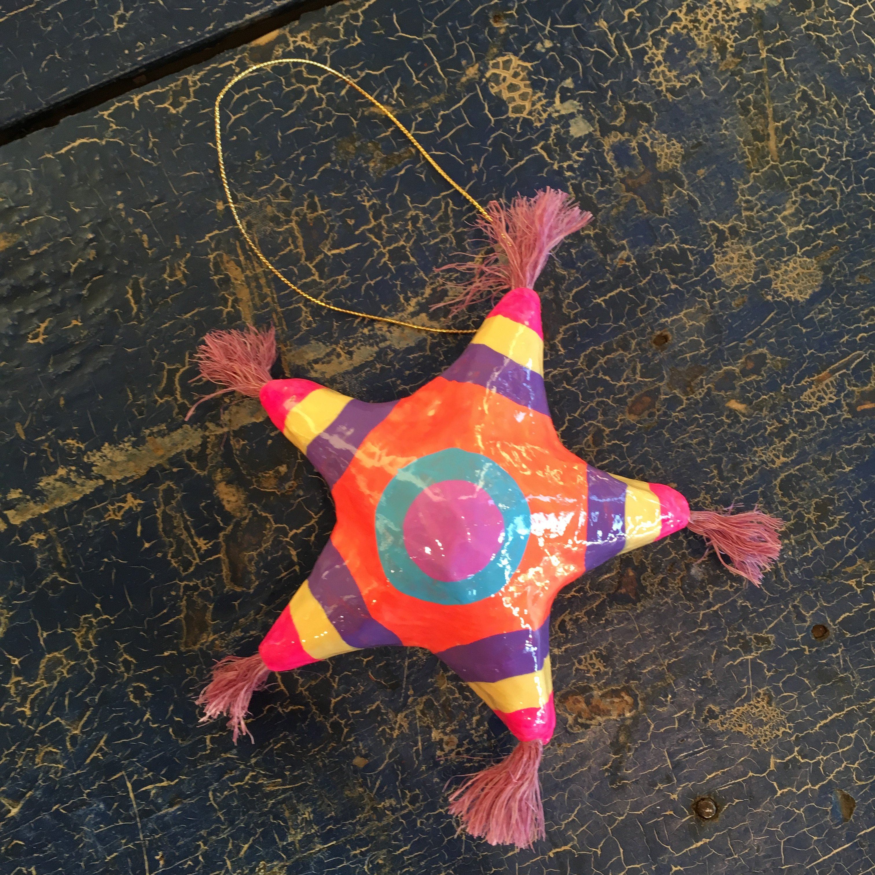 Papier Mache Mexican Christmas Tree Star Ornaments Christmas Zinnia Folk Arts   