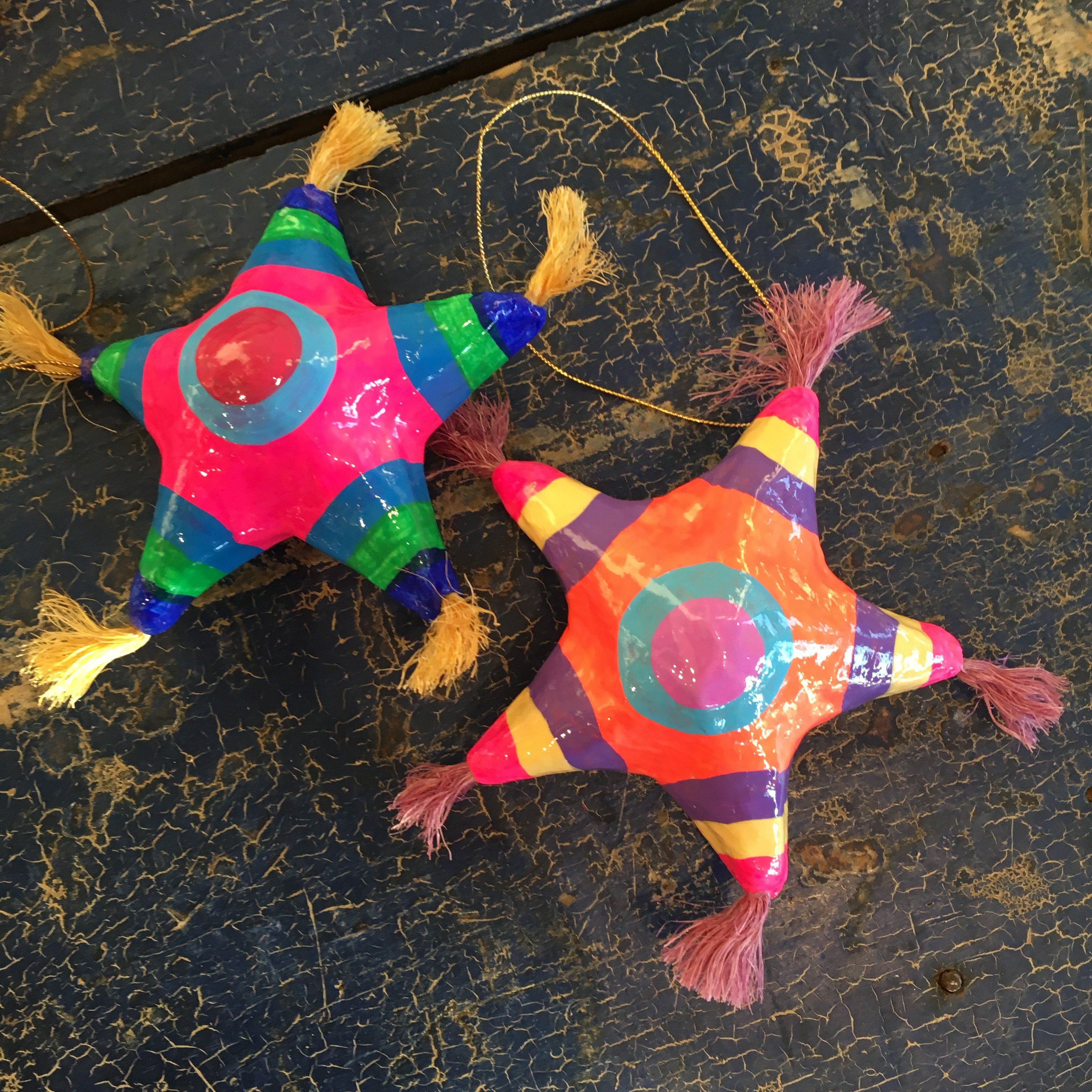 Papier Mache Mexican Christmas Tree Star Ornaments Christmas Zinnia Folk Arts   