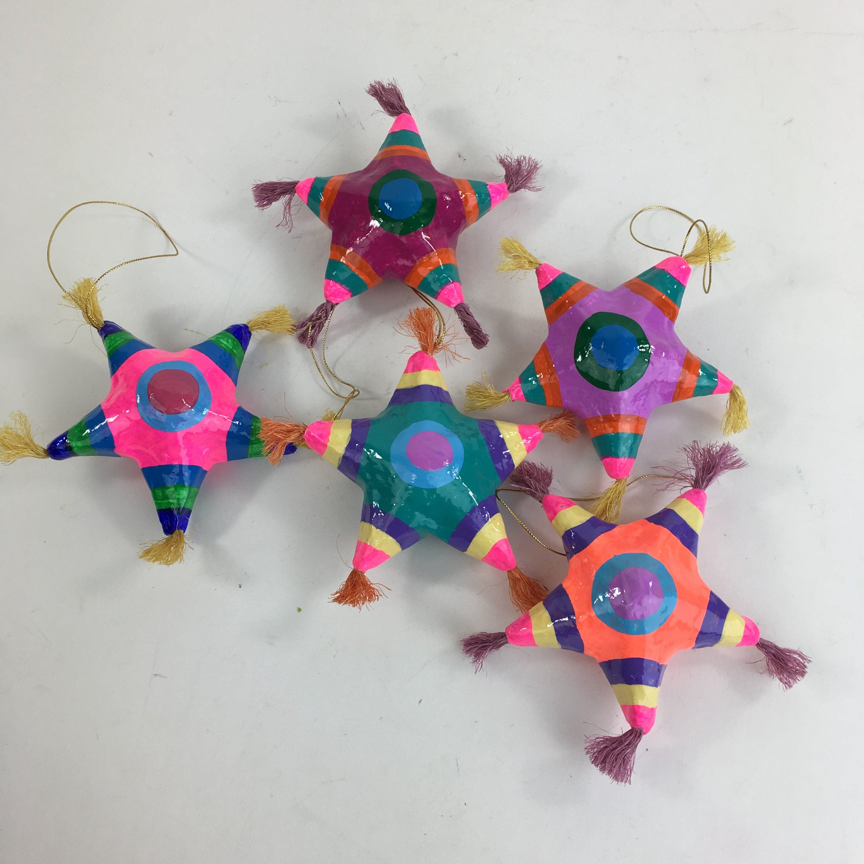 Papier Mache Mexican Christmas Tree Star Ornaments Christmas Zinnia Folk Arts   