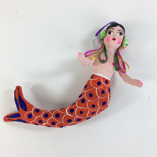 Papier-Mâché Mexican Mermaid Ornaments Christmas Zinnia Folk Arts   