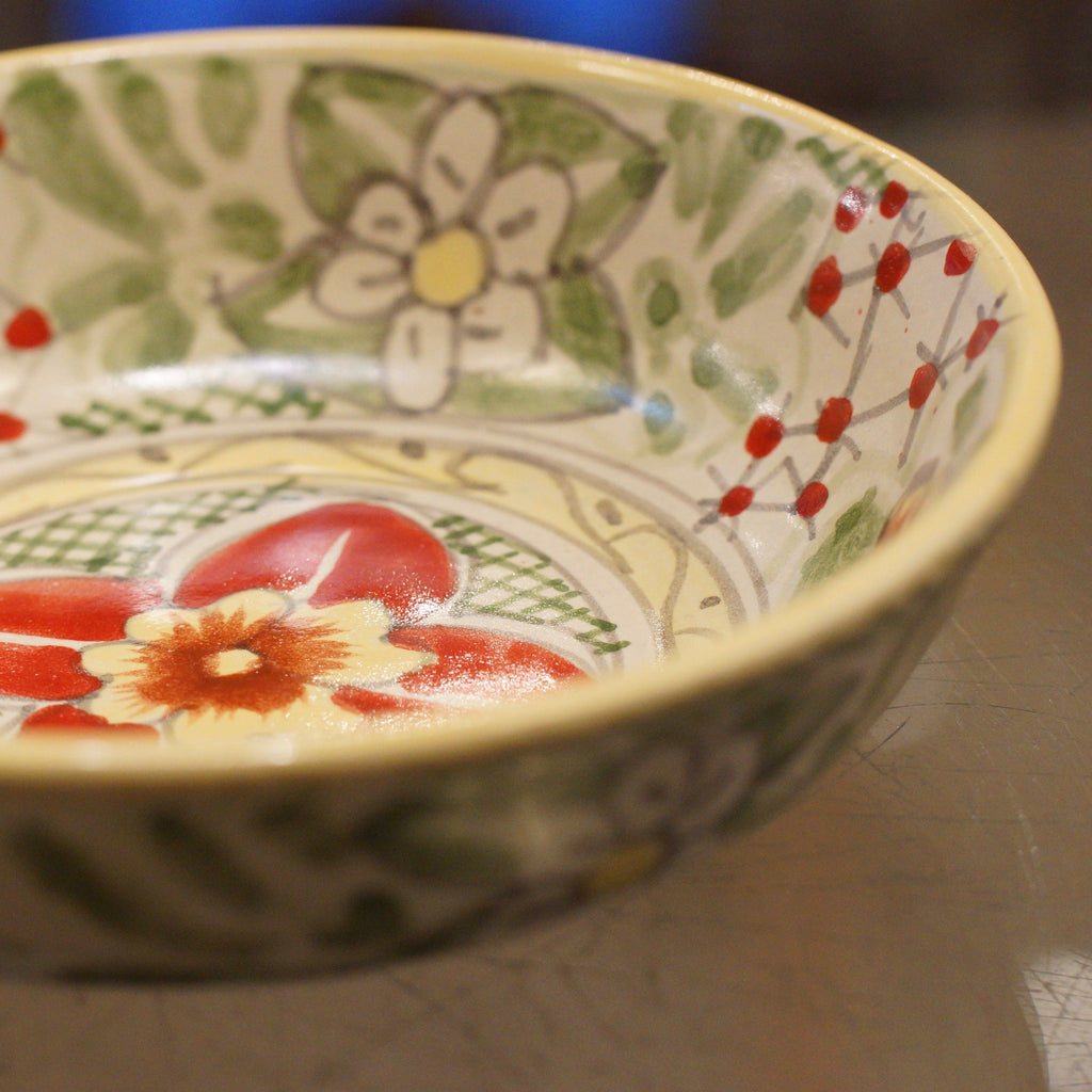 Pasta or Soup Bowl, Ready to Ship Ceramics Zinnia Folk Arts Amarillo  