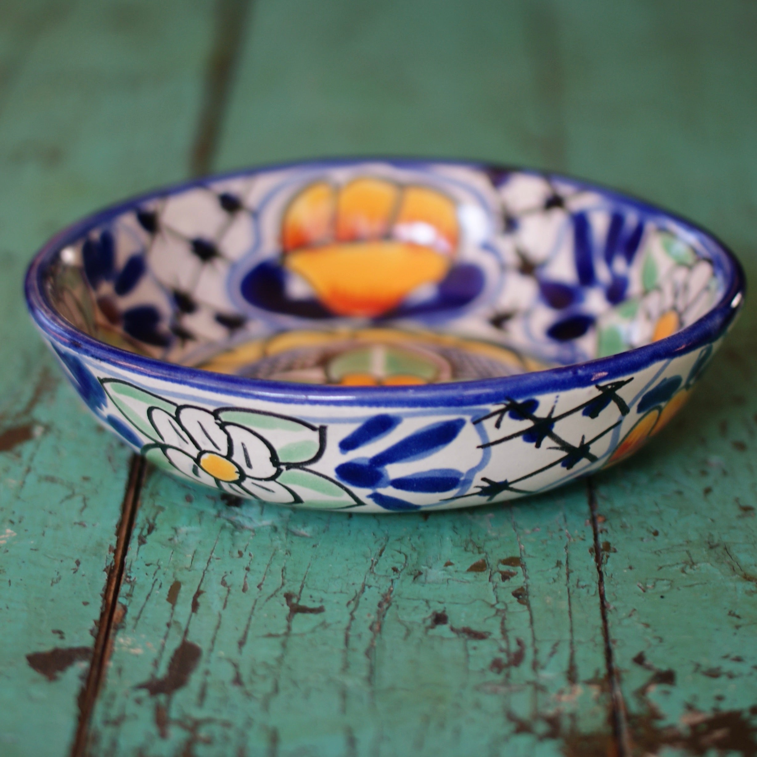 Pasta or Soup Bowl, Ready to Ship Ceramics Zinnia Folk Arts Cobalt  