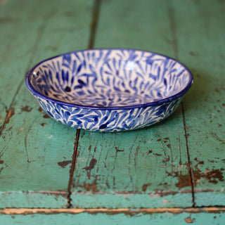 Pasta or Soup Bowl, Ready to Ship Ceramics Zinnia Folk Arts Cobalt Spring  