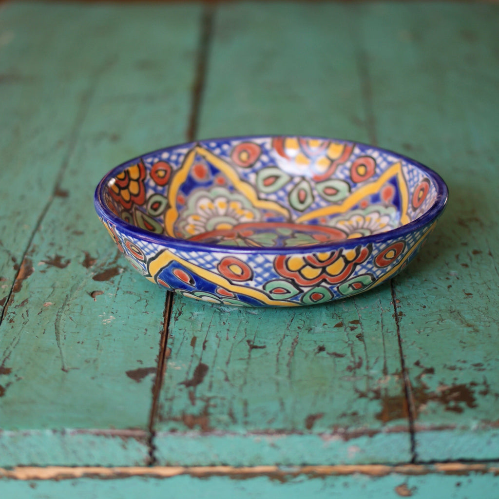 Pasta or Soup Bowl, Ready to Ship Ceramics Zinnia Folk Arts Pinwheel  