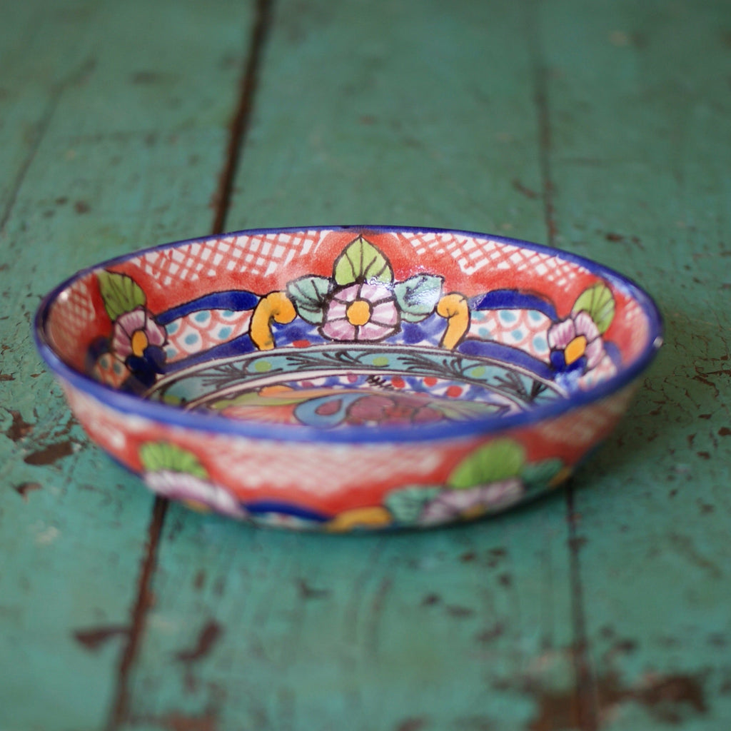 Pasta or Soup Bowl, Ready to Ship Ceramics Zinnia Folk Arts Red Circus  