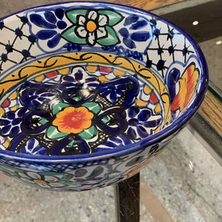Pozole Mexican Talavera Bowls, Small, Ready to Ship Ceramics Zinnia Folk Arts Cobalt  