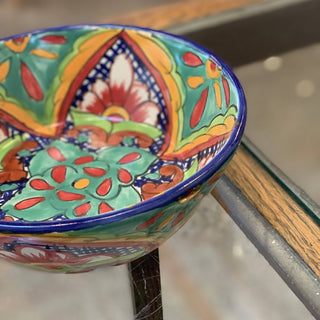 Pozole Mexican Talavera Bowls, Small, Ready to Ship Ceramics Zinnia Folk Arts Verde  