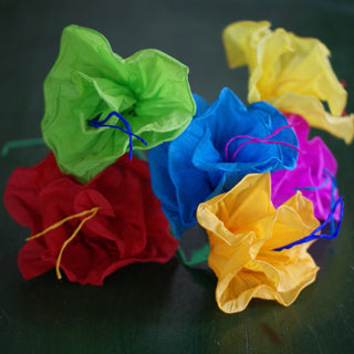 Rolled Edges Paper Flowers Fiesta Zinnia Folk Arts   