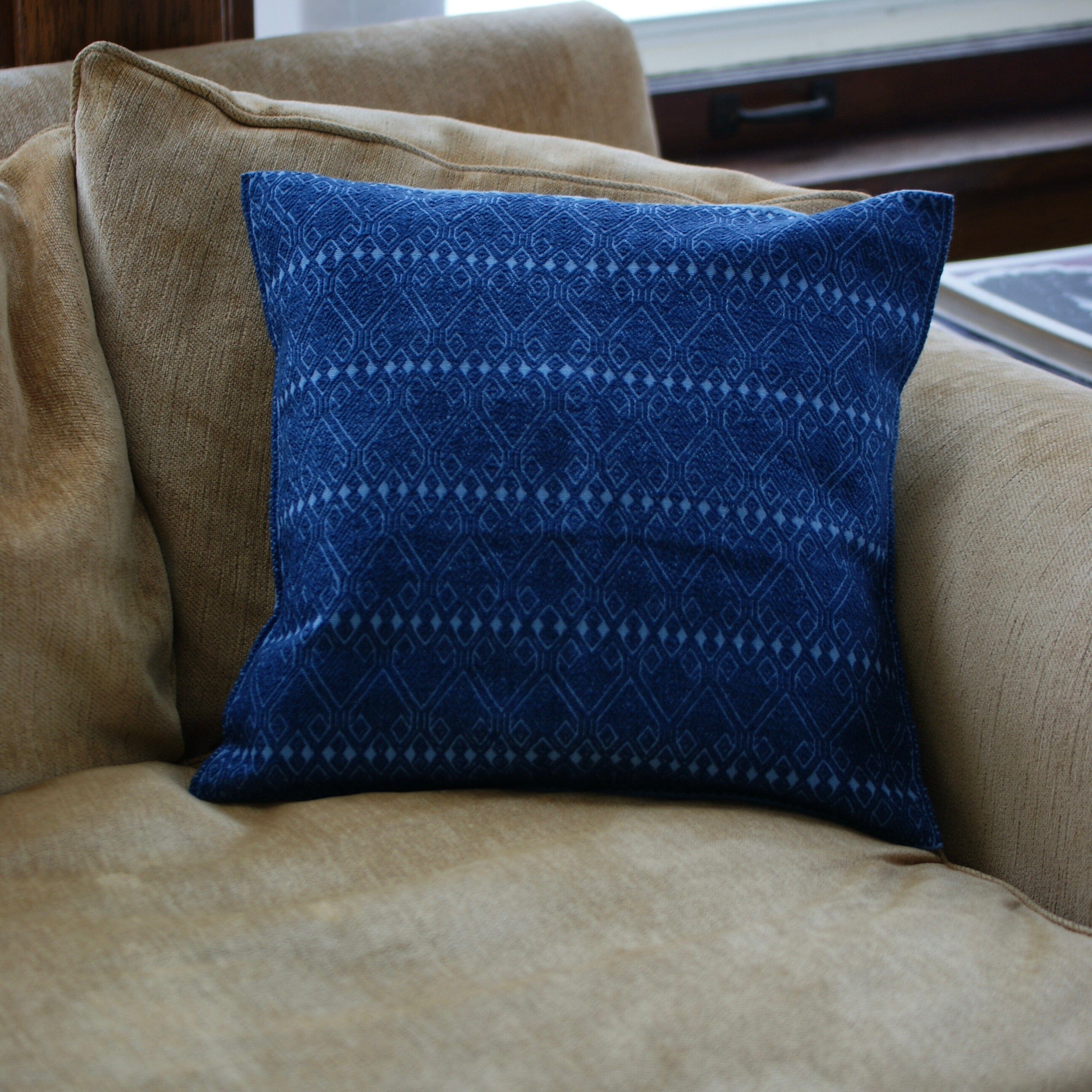 San Andres Handwoven Square Pillow textiles Zinnia Folk Arts   