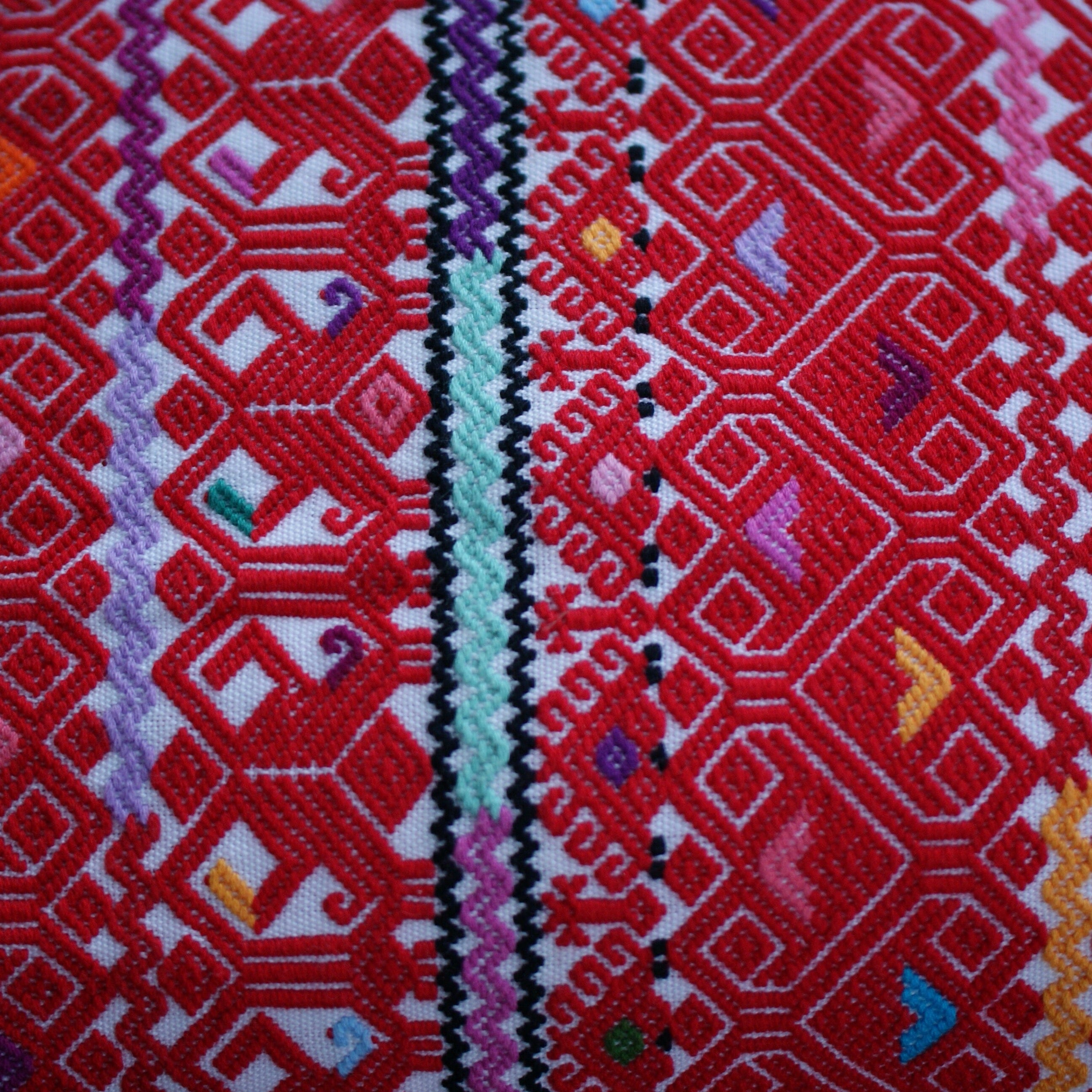 San Andres Handwoven Square Pillows textiles Zinnia Folk Arts   