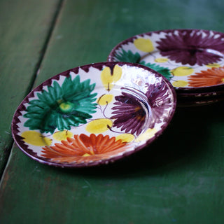 Set of 4 Vintage Splash Ware Plates  Zinnia Folk Arts   