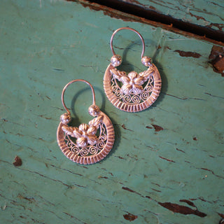 Silver Jerez Arracadas, Small-Medium Jewelry Zinnia Folk Arts   