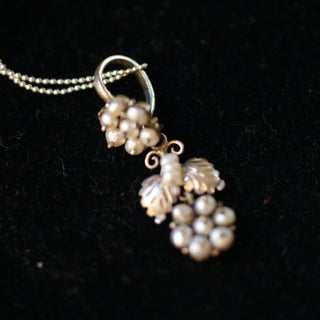 Silver Necklace with Pearls Jewelry Zinnia Folk Arts   