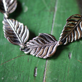 Silver Palm Leaf Bracelet Jewelry Zinnia Folk Arts   