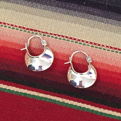 Simple Puffy Arracadas, Sterling Silver Earrings earrings Zinnia Folk Arts   