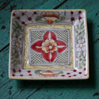 6.5" Small Handmade Dessert Plates, Square, Ready to Ship Ceramics Zinnia Folk Arts Amarillo  
