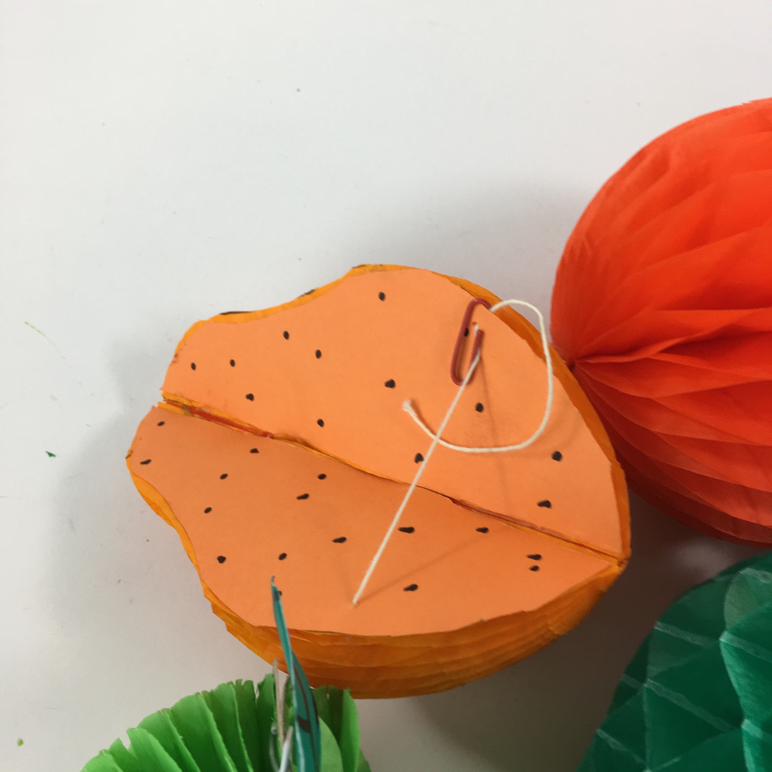 Small Honeycomb Mexican Fruit Fiesta Zinnia Folk Arts Papaya  