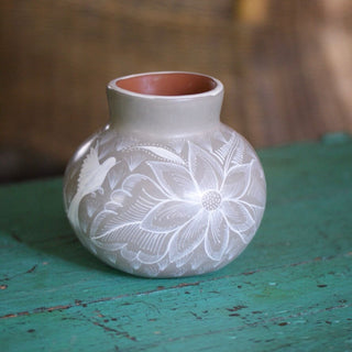 Small Huancito Ceramic Vases Ceramics Zinnia Folk Arts Gray  